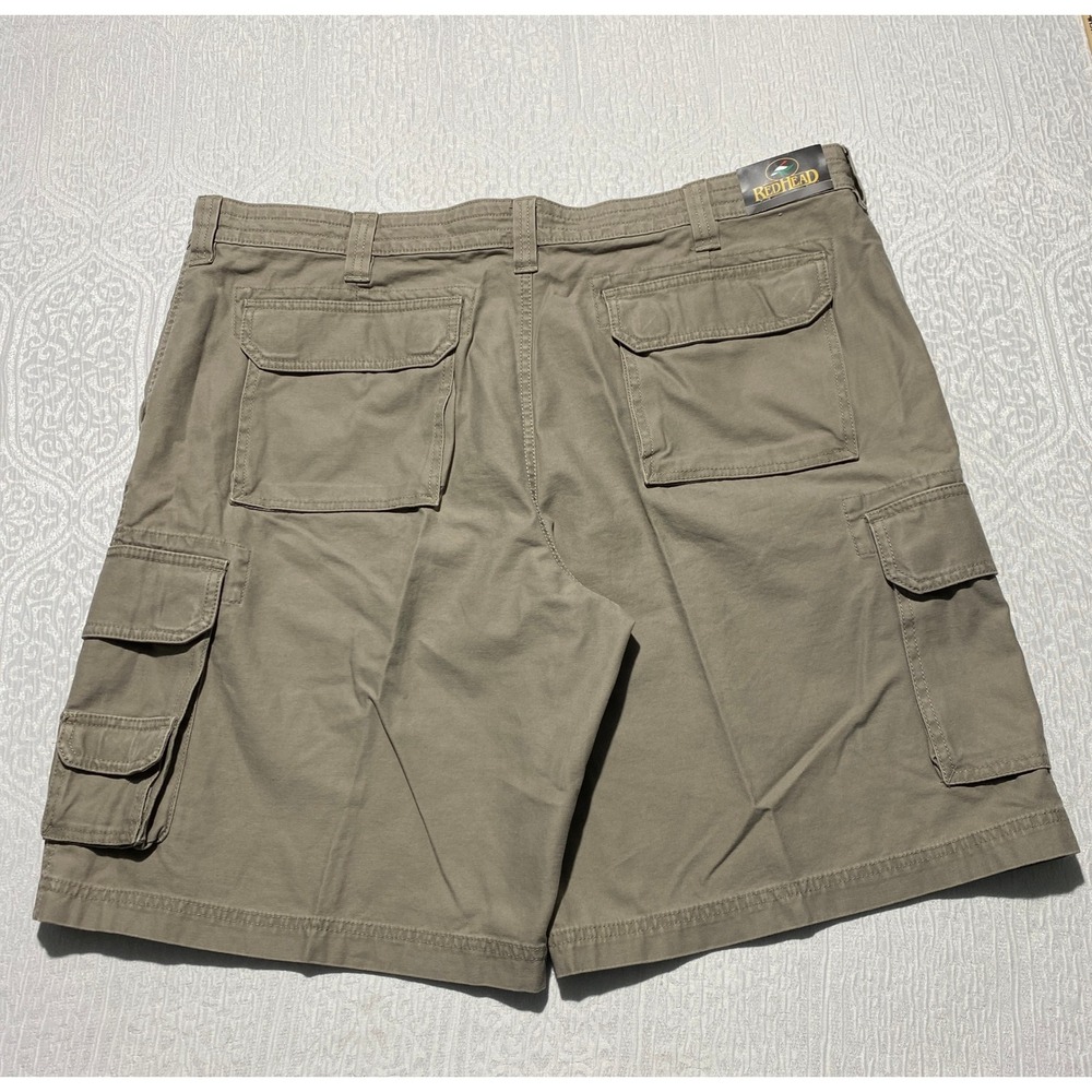 RedHead Mens 44 The Original Trail Head Cargo Shorts‎ Khaki Tan Cotton 6-Pocket
